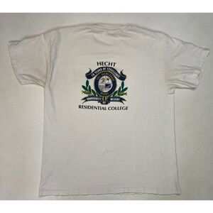 VINTAGE HECHT University of Miami 1994 T-shirt Men Large 90s Single Stitch